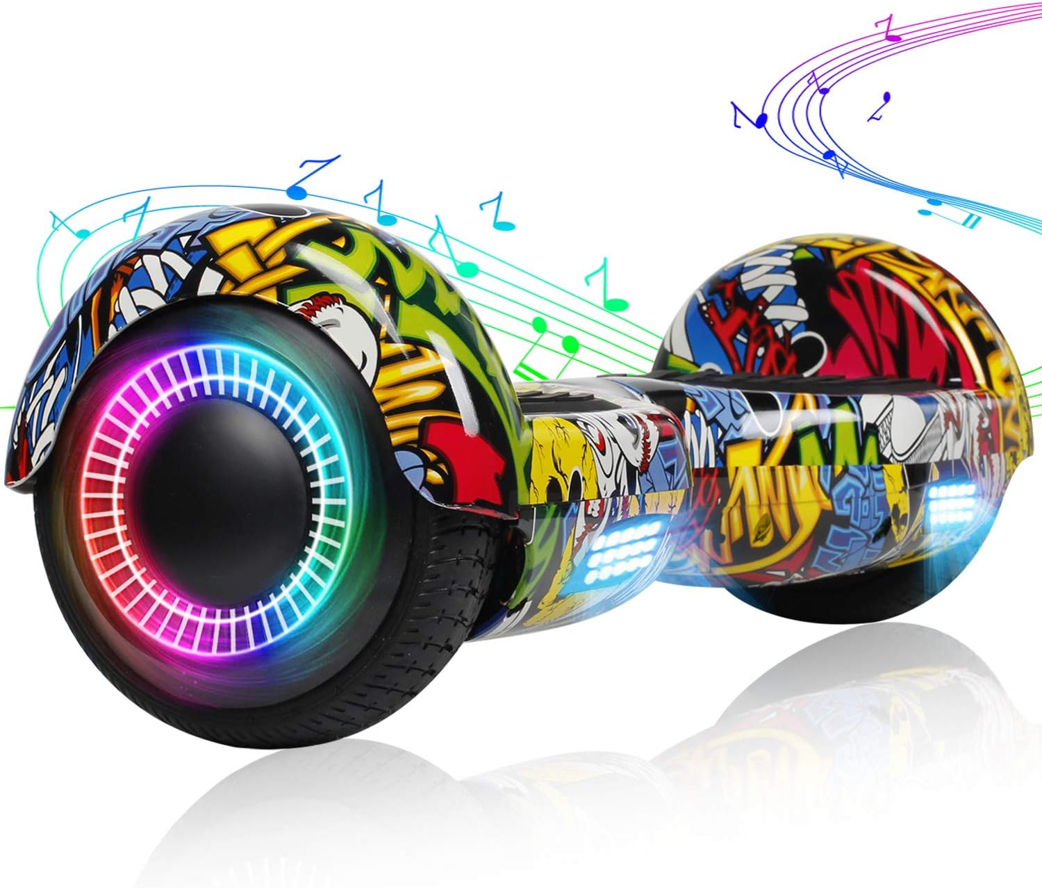 EPCTEK Hoverboard,6.5" Two-Wheel Self-Balancing Scooter Hover Board with Bluetooth Speakers and Fashion LED Lights for Kids and Adults.