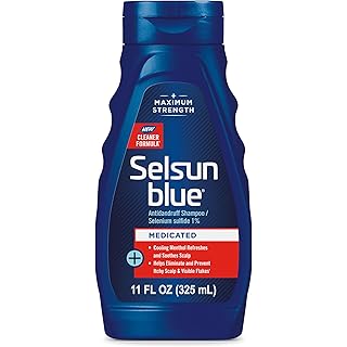 Selsun Blue Medicated Antidandruff Shampoo, Maximum Strength Scalp Treatment With Selenium Sulfide, 11 fl. oz.