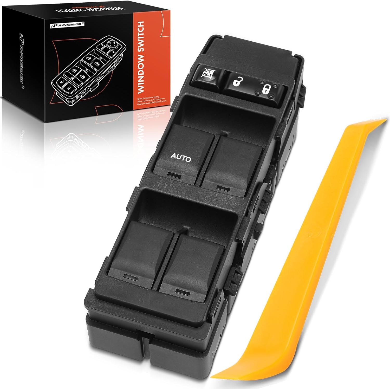 A-Premium Front Driver Side Master Power Window Switch Compatible with Dodge Caliber & Jeep Compass, Patriot, 2007 2008 2009 2010, Replace# 56040691AD, 56040691AC