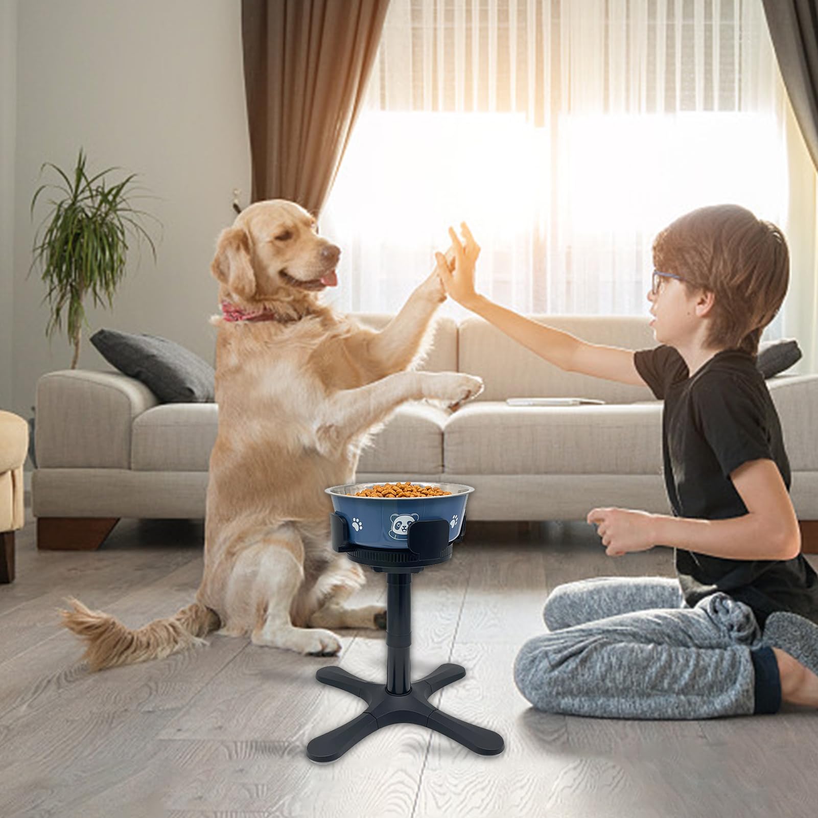 Support de gamelle pour Chien - Support de gamelle réglable pour Chiens