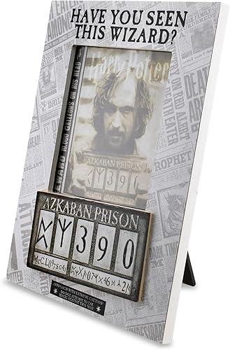 Miniatura 2 de Silver Buffalo Harry Potter Sirius Black Have You Seen This Wizard Azkaban Prison Marco de fotos MDF 4 x 6 pulgadas