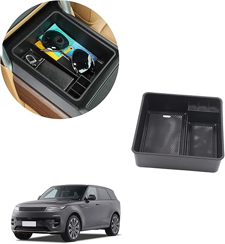 Miniatura 7 de HAPPYHORSE Organizador de reposabrazos de automóvil, caja de almacenamiento compatible con Land Rover Range Rover SportVogue 2023-2026 reposabrazos