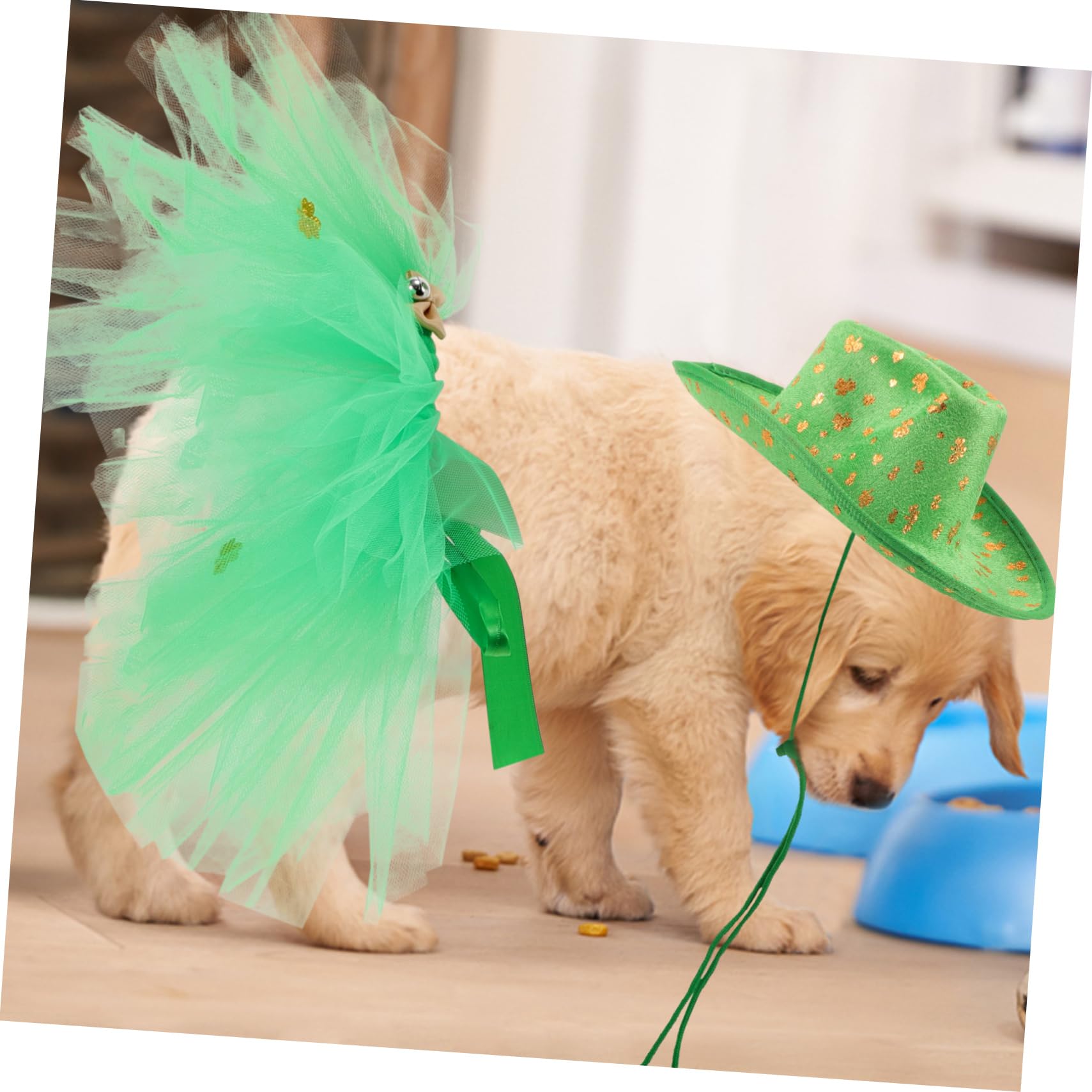 BESPORTBLE 4 Set Pet Vestiti per Le Vacanze Animali Domestici Cappello Gatto di San Patrizio Costume Dell'Animale Domestico Cane Cosplay Prop Cane di San Patrizio Costume