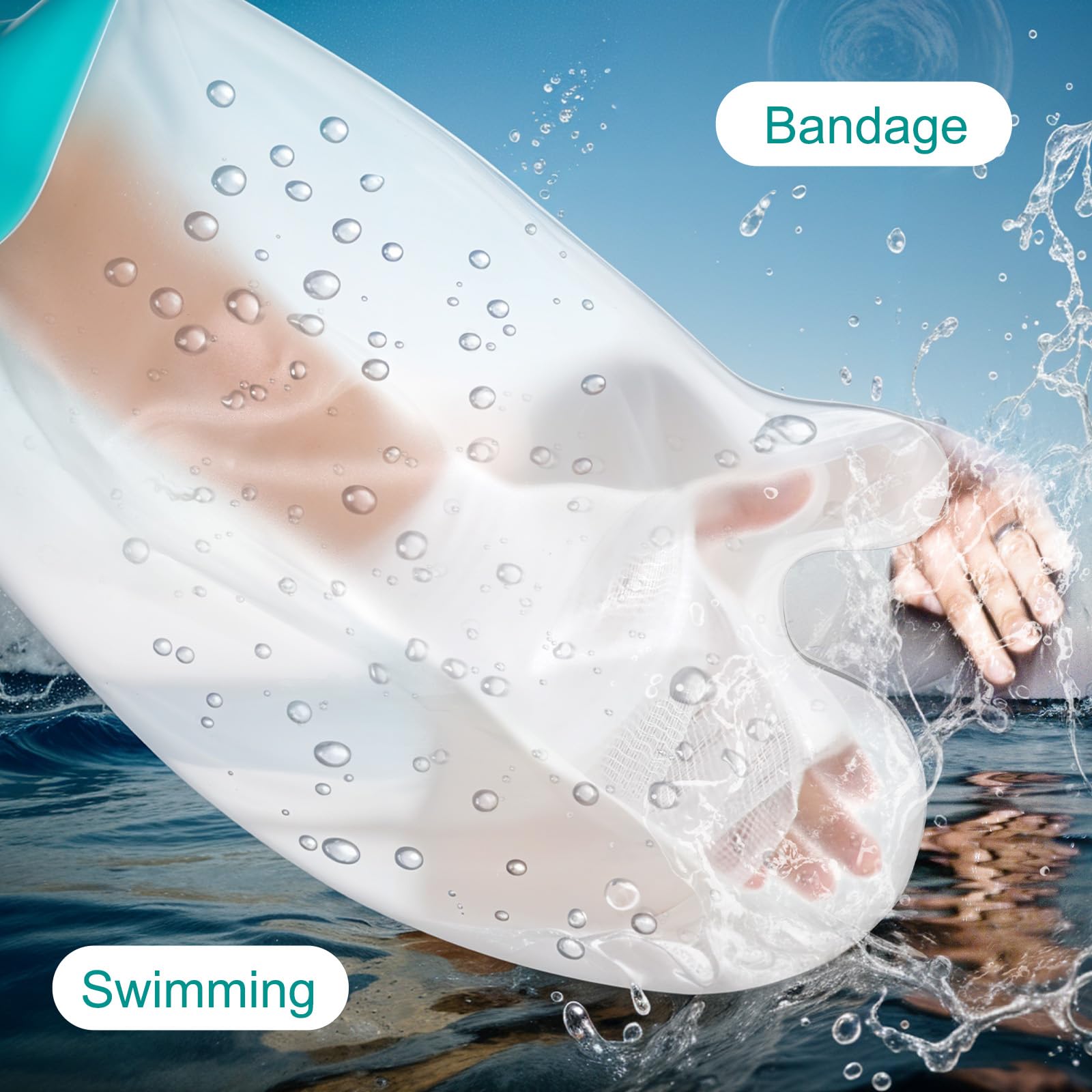 Gipsschutz Wasserdicht Hand,Ymapinc Erwachsene Verbandschutz Duschschutz Arm Wasserdichter Handgipsschutz Wiederverwendbarer Duschschutz Hand Duschen Schutzhülle für Handgelenk Finger