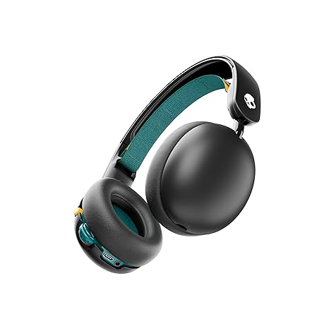 Skullcandy Grom Over-Ear Wireless Headphones for Kids, Volume-Limiting to 85dB + 45Hr Playtime + Rapid Charge Override Function, Adjustable Headband Strap & Collapsible Design- Black