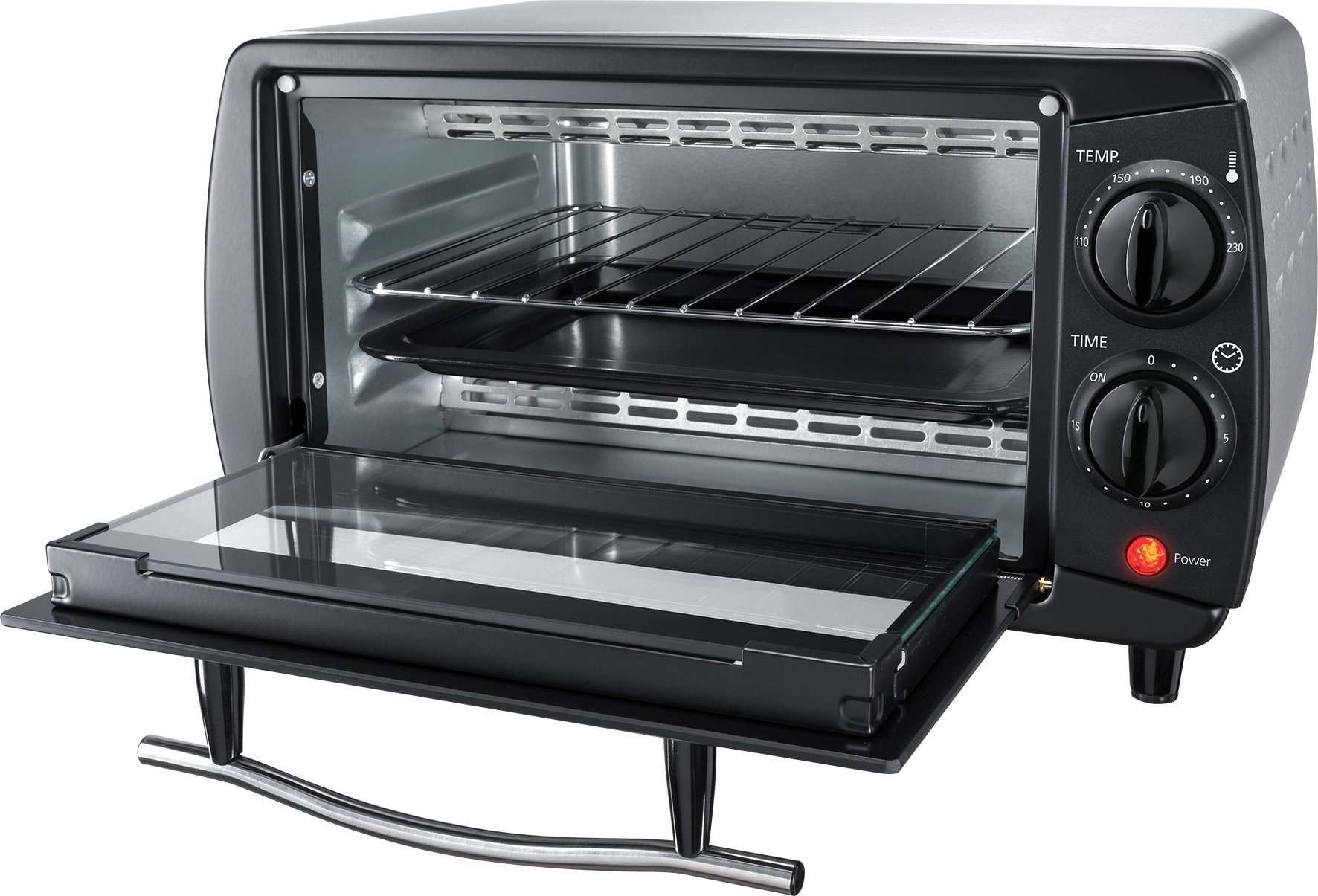 Steba Mini-Backofen KB 9.2, 9 Liter | Temperaturregler bis 230°C, Pizzatiefe bis Ø 24,0 cm, 800 Watt