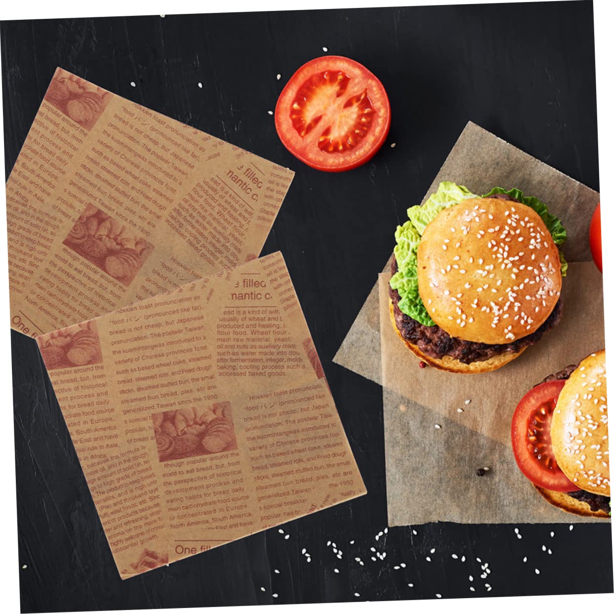 Zerodeko Carta da Forno Antiaderente per Alimenti 30x30 Cm 200 Pezzi Carta Resistente al Grasso per Cottura Sana senza Bpa