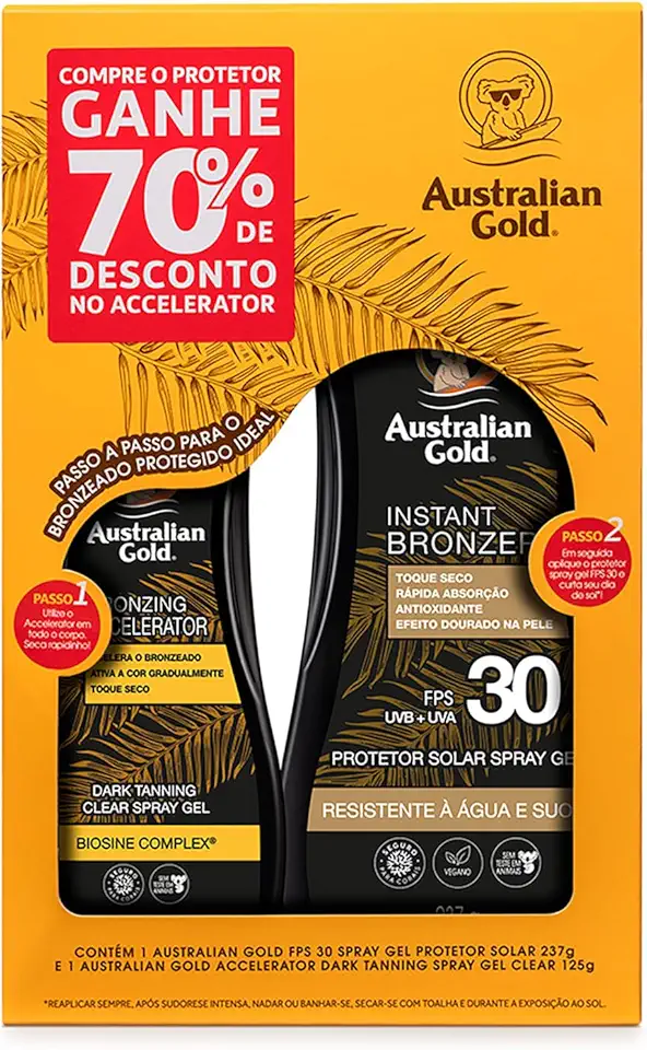 Promopack FPS 30 237ml + Acerador 125ml (70%), Australian Gold