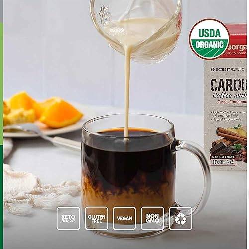 Miniatura 8 de BareOrganics 13180 Focus Coffee with Superfoods, café probiótico orgánico, 10 tazas de una sola porción