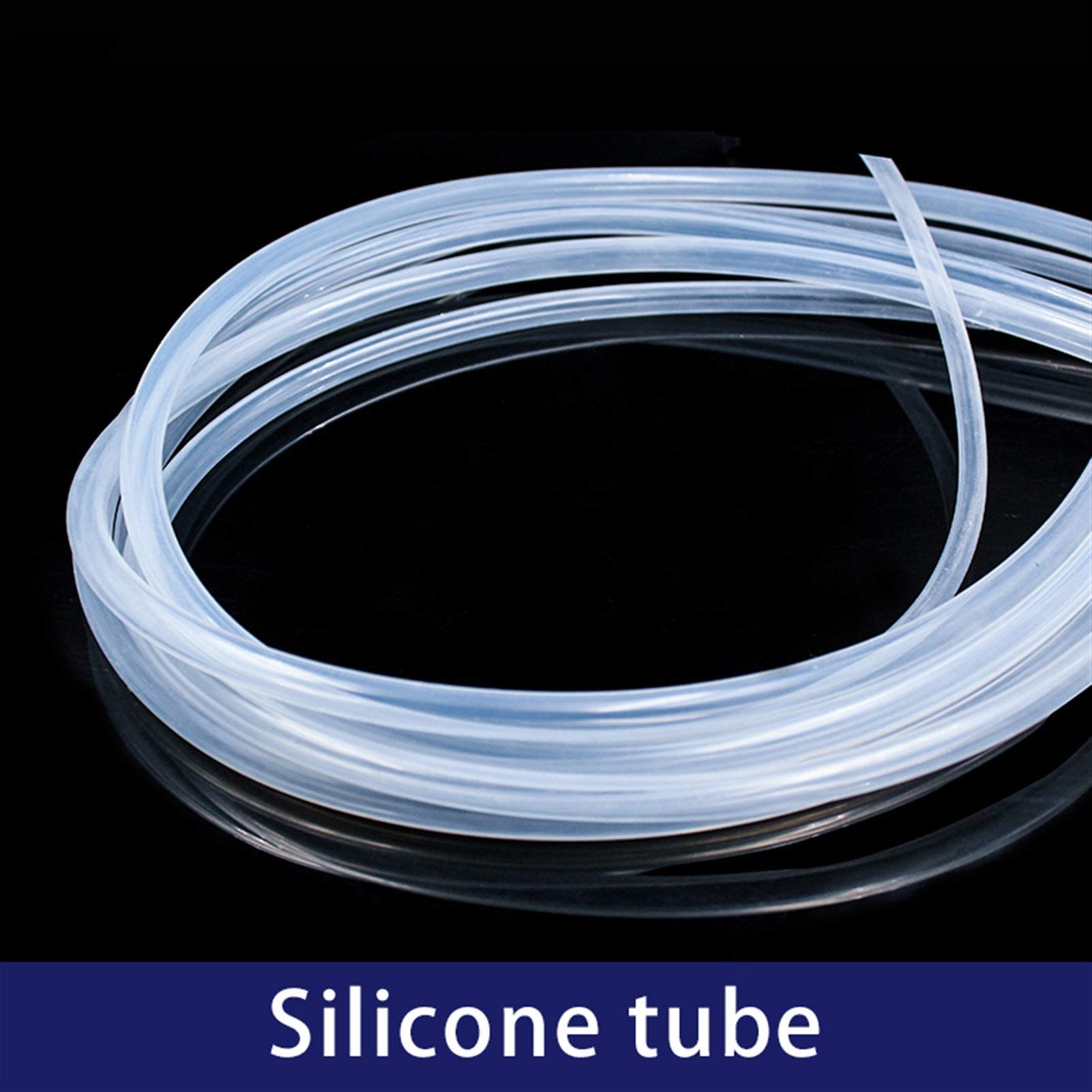 Tubo de goma de silicona flexible transparente, tubo de goma de silicona de 1 metro, varios tamaños (ID3 x OD5 mm)