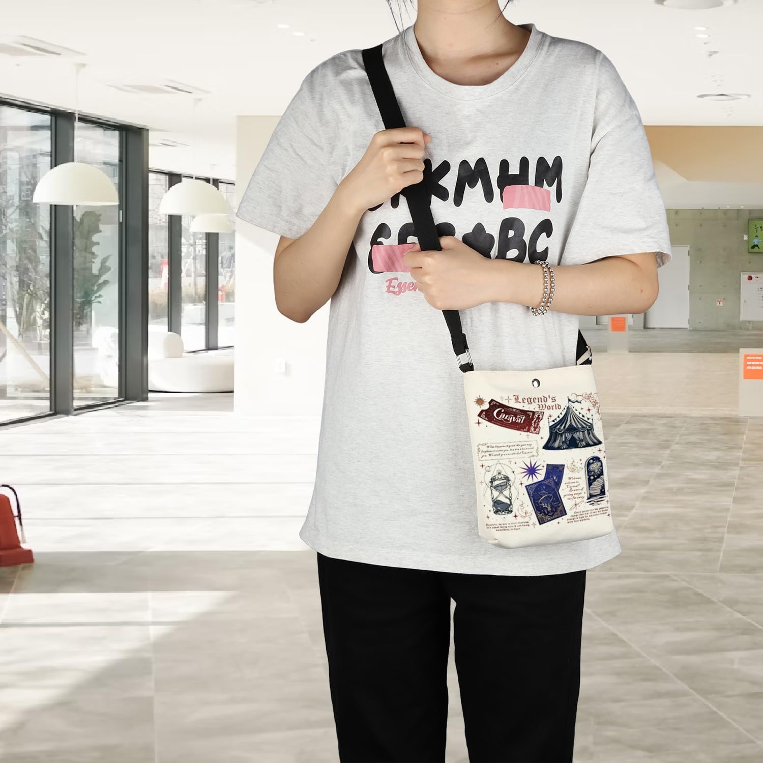 POFULL Romantasy Fantasy Magic Book Lover Gift SG Fans Gift Bookish Gift Remember It's Only Game Crossbody Bag - Image 2