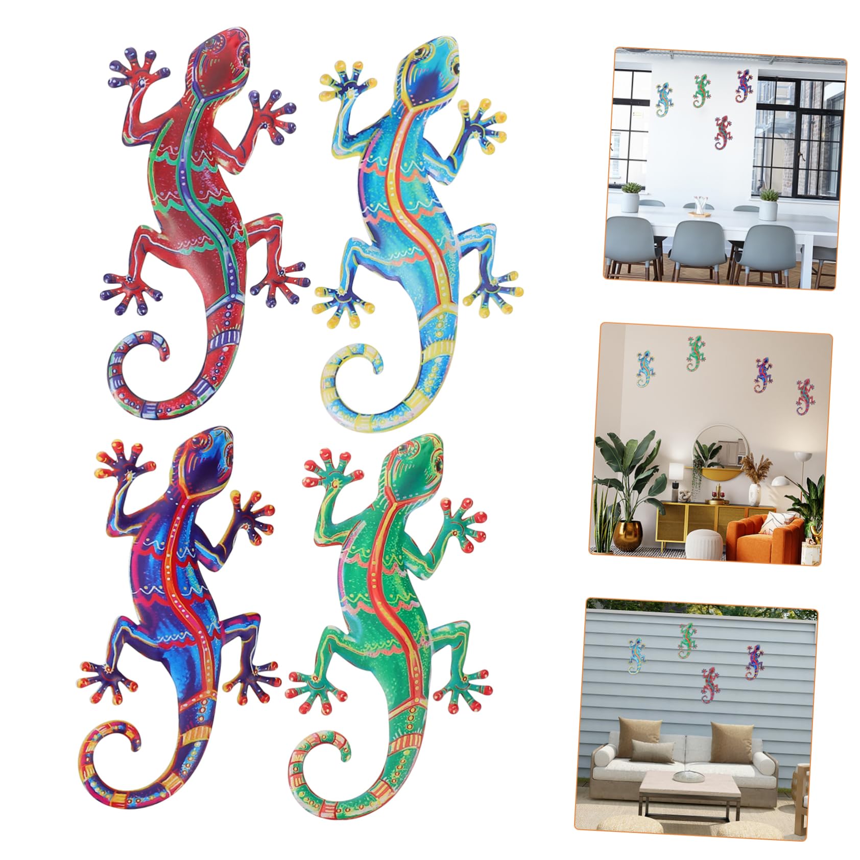 SUPVOX Decorazioni a Forma di Ornamenti da Tridimensionali a Mano Set 4 Pezzi in Ferro per Giardino e Recinzione, Interno ed Esterno