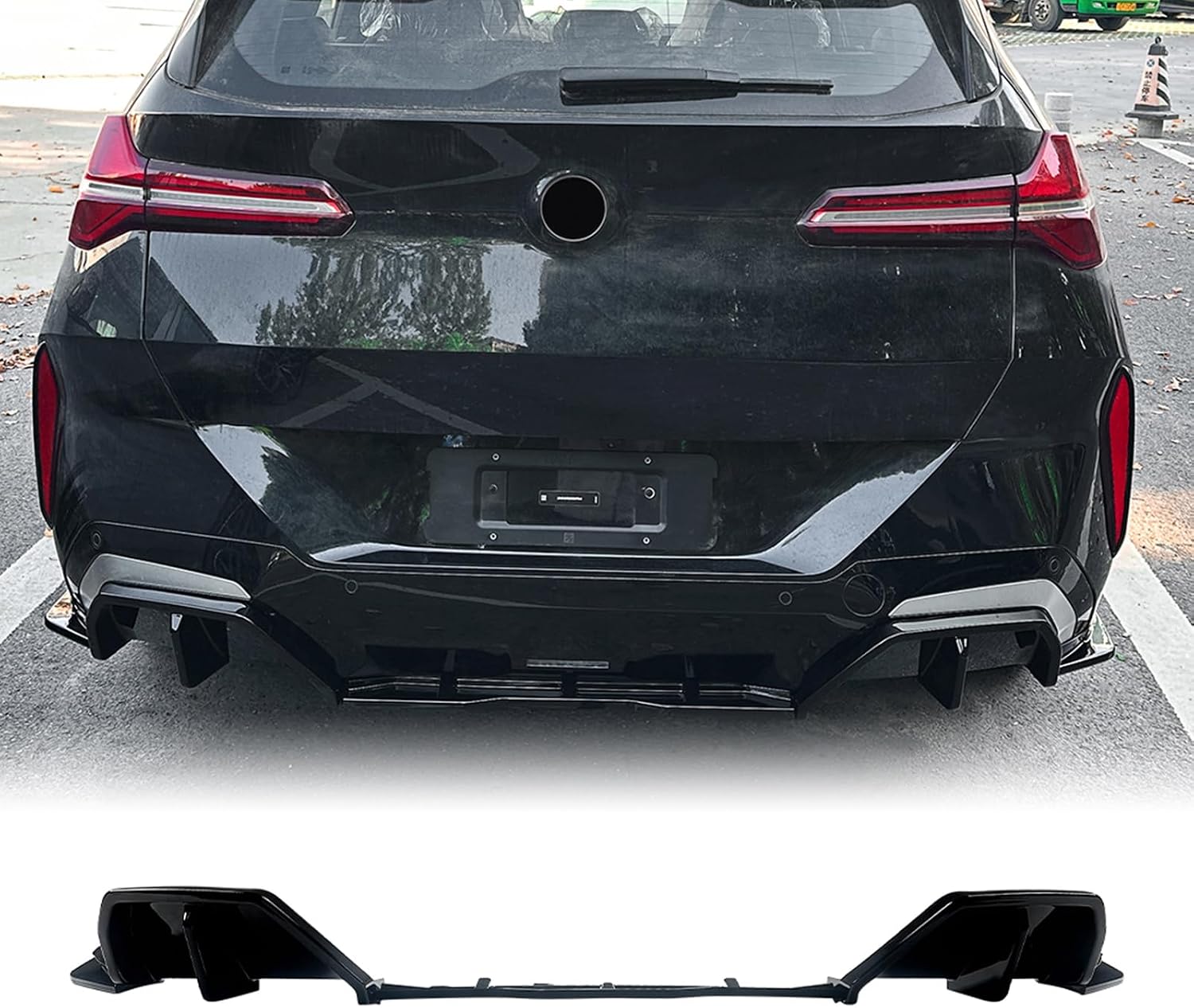 Rear Bumper Diffuser Lip Cover Kit for BMW X3 G45 M Sport 2024-2025 Black