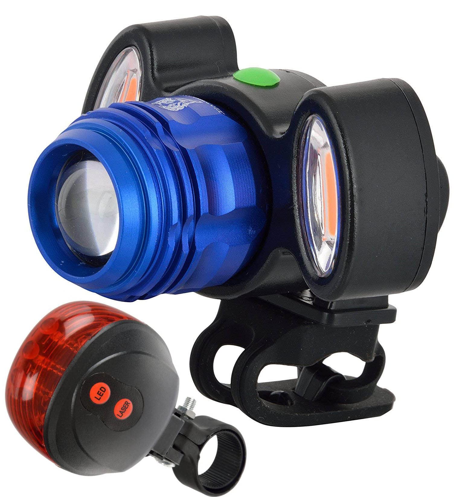 Nsvcombo Of Rechargeable Head Cycle Light And Laser Cycle Tail