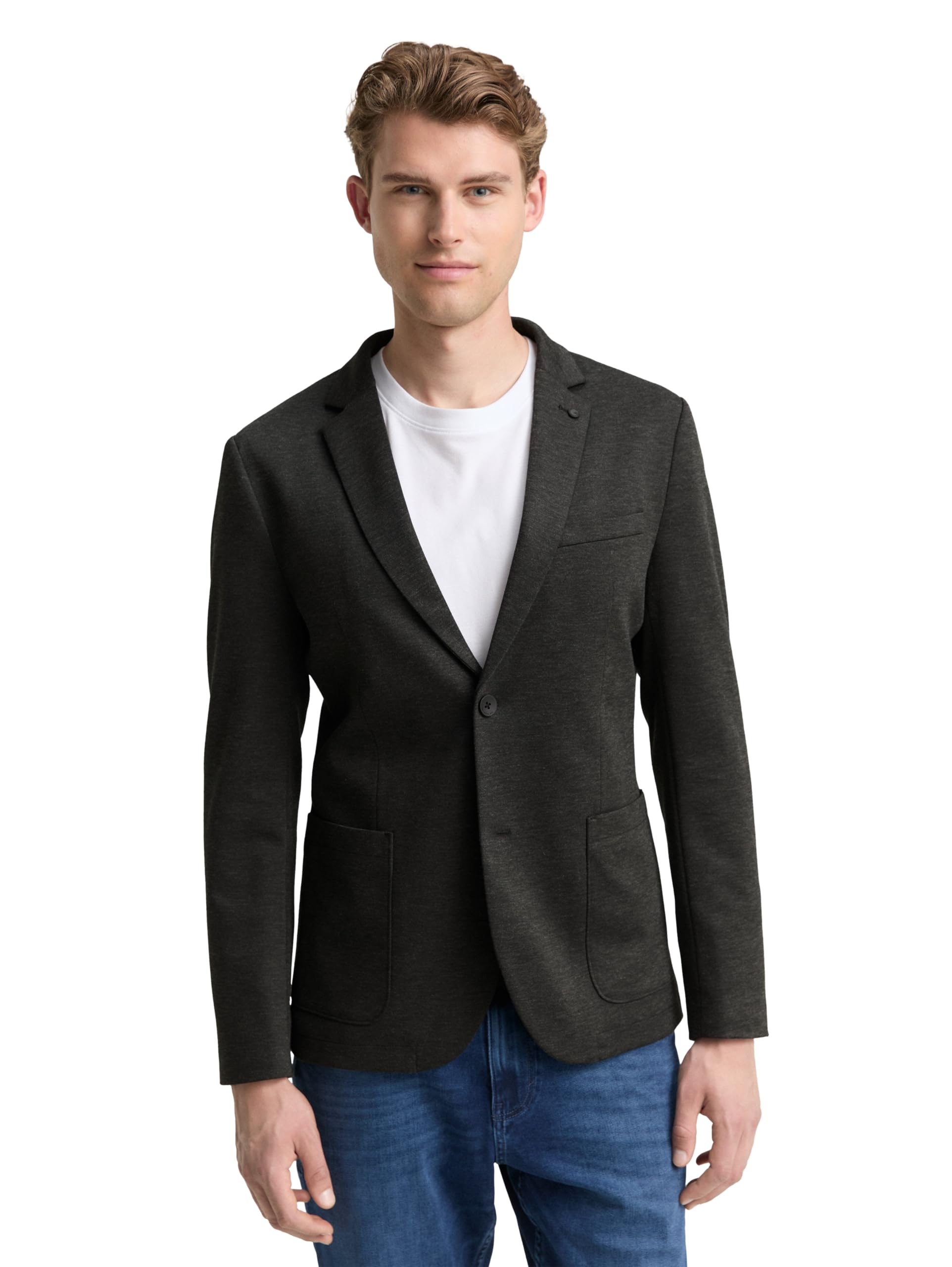 Tom Tailor Herren 1047273 Regular Fit Piqué Blazer