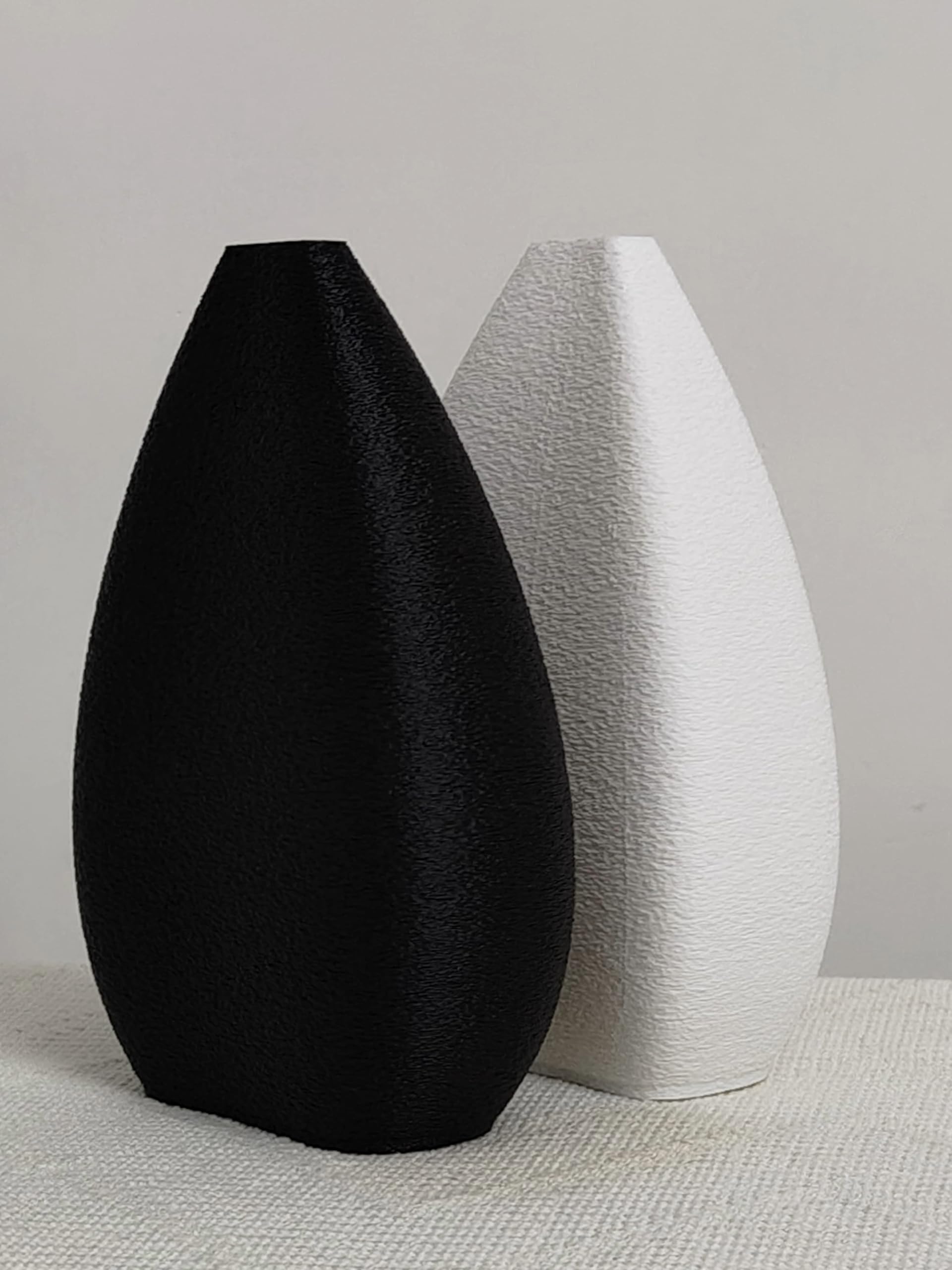 TIARA Home Decor- Vases for Dried Flowers, Combo Set of Black and White (Without Flowers)-image-2