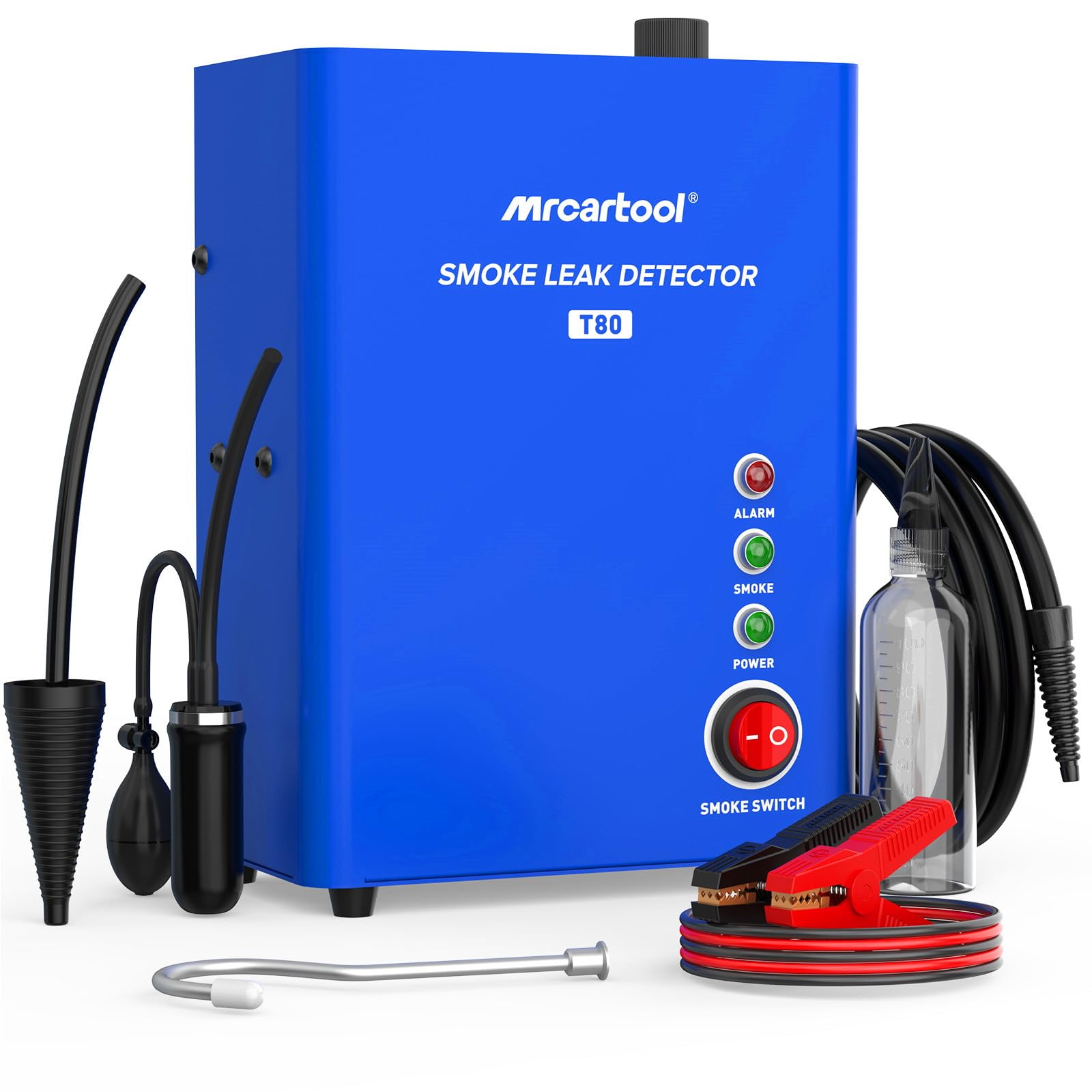 BELEY 12V Automobiler Rauchmaschine Lecksuchgerat T80 EVAP kfz nebelmaschine Eingebaute Luftpumpe Pipeline-Kraftstofflecksucher für Alle Autos/Motorräder/LKW/Boote/ATV/Schneemobile
