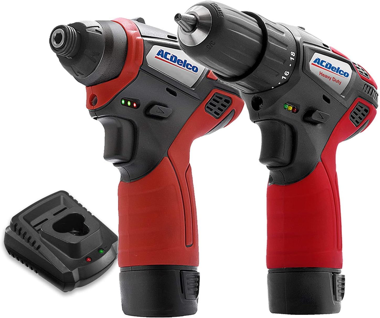ACDelco ARI12105-K5 G12 Series 12V Cordless Li-ion 3/8” 2-Speed Drill Driver & ¼” Impact Driver Combo Tool Kit