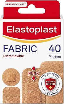 Elastoplast Fabric Extra Flexible Breathable 40 Plasters/Water Repellent Packaging May Vary
