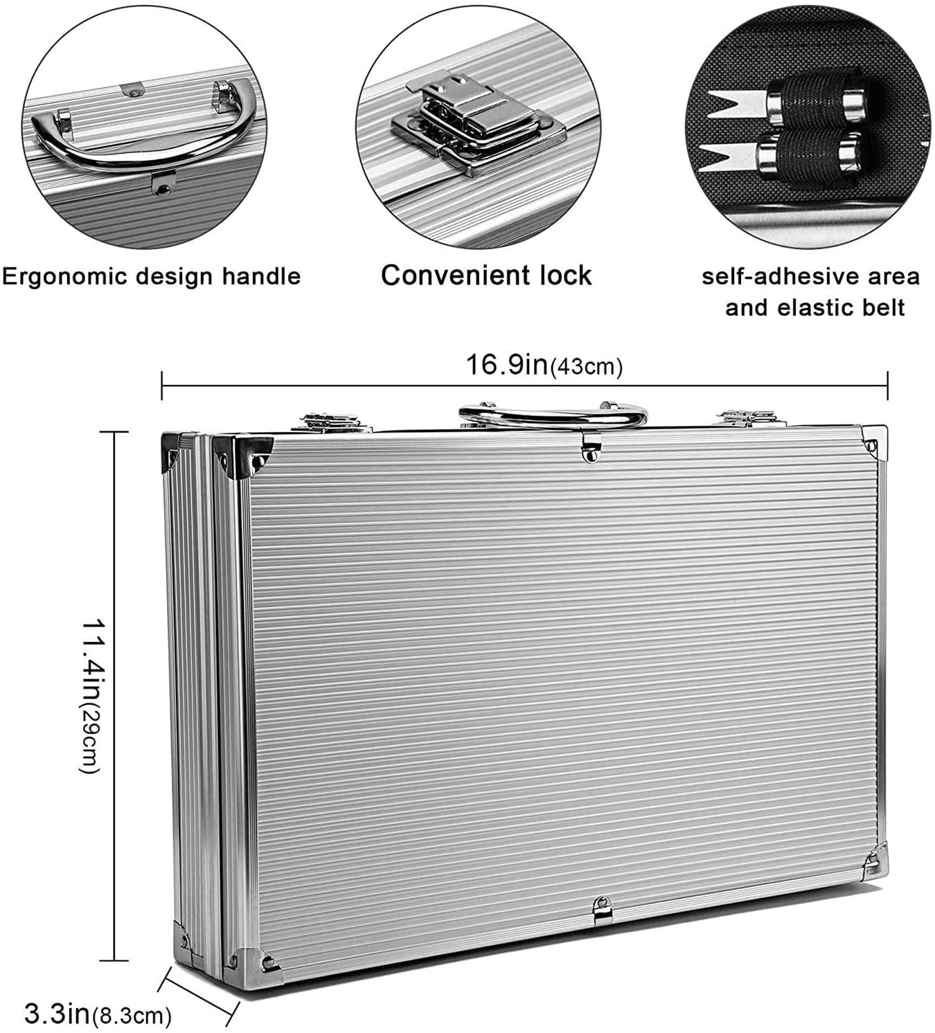 26. Stck Grillset BBQ Werkzeuge Geschenke for Männer & Frauen Grillen Werkzeuge Set for den Außengrill, Edelstahl BBQ Kit, Grillgeräte Set for Papa