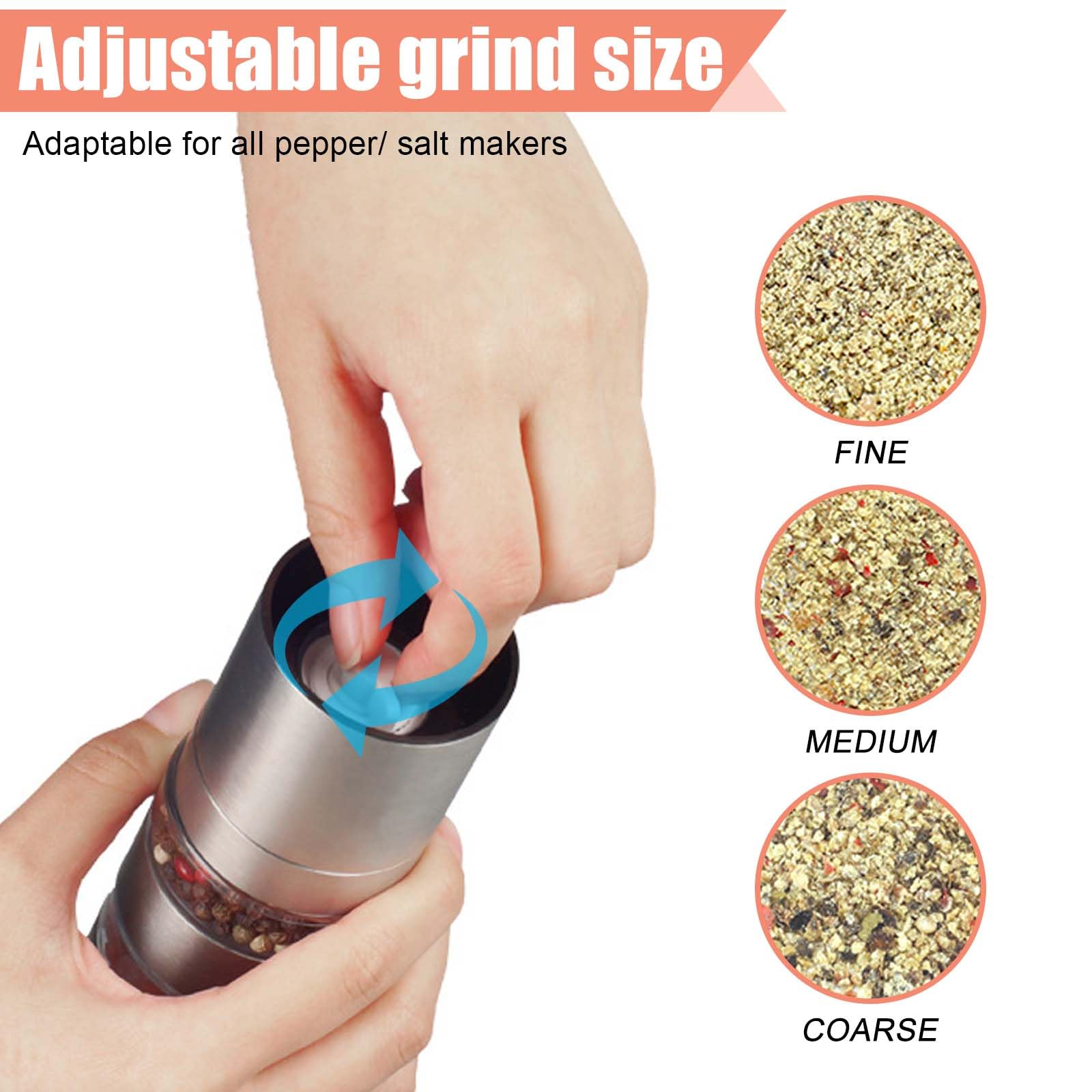 Kruidenstrooier camping set 5-in-1, mini-kruidenpotjes, waterdicht en licht aluminium kruidenpotjes, draagbare kruidenpotjes voor outdoor picknick, BBQ, reizen en keuken koken, camping specerijen
