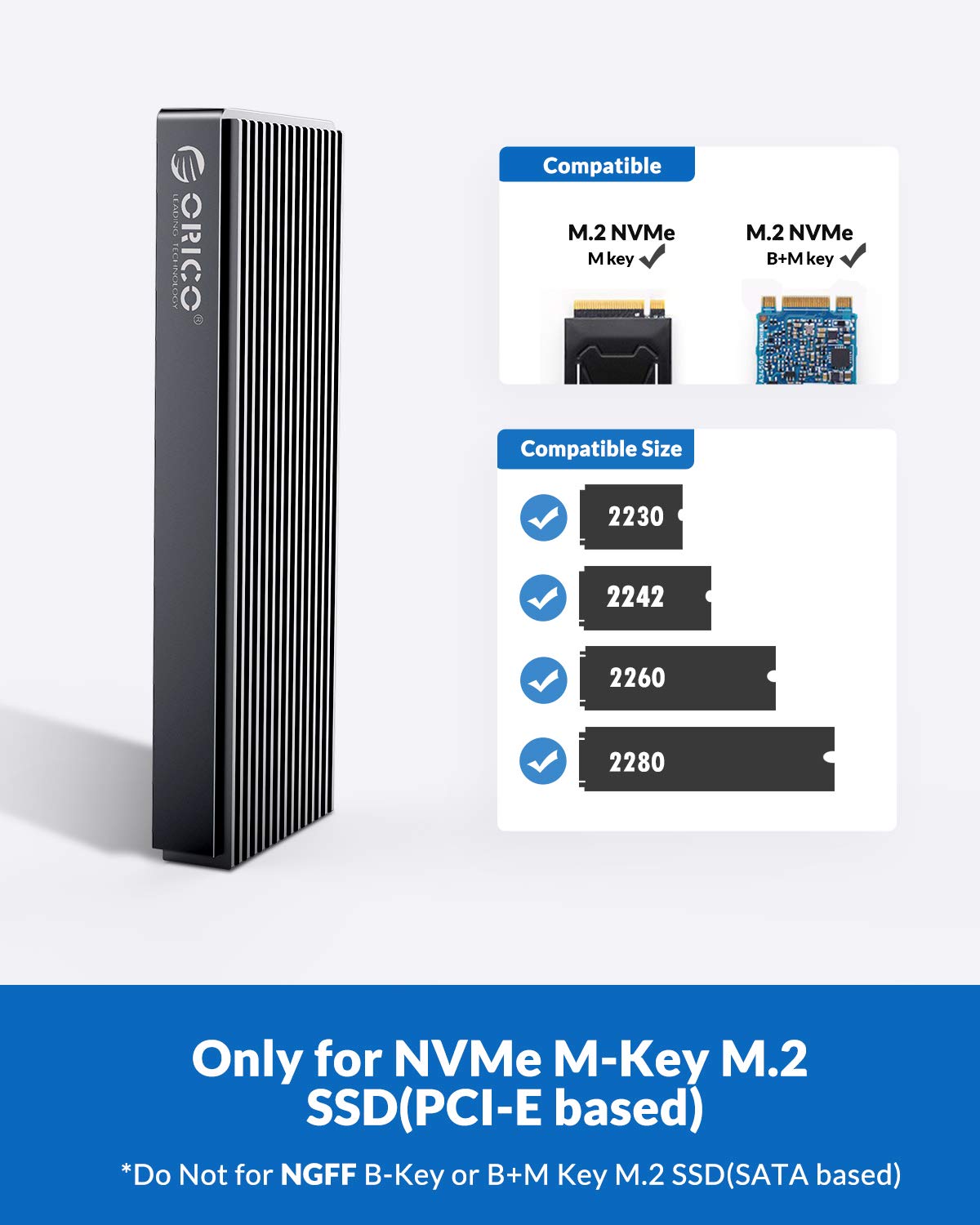 ORICO M.2 NVMe Estación de acoplamiento de doble bahía SSD Cloner USB A
