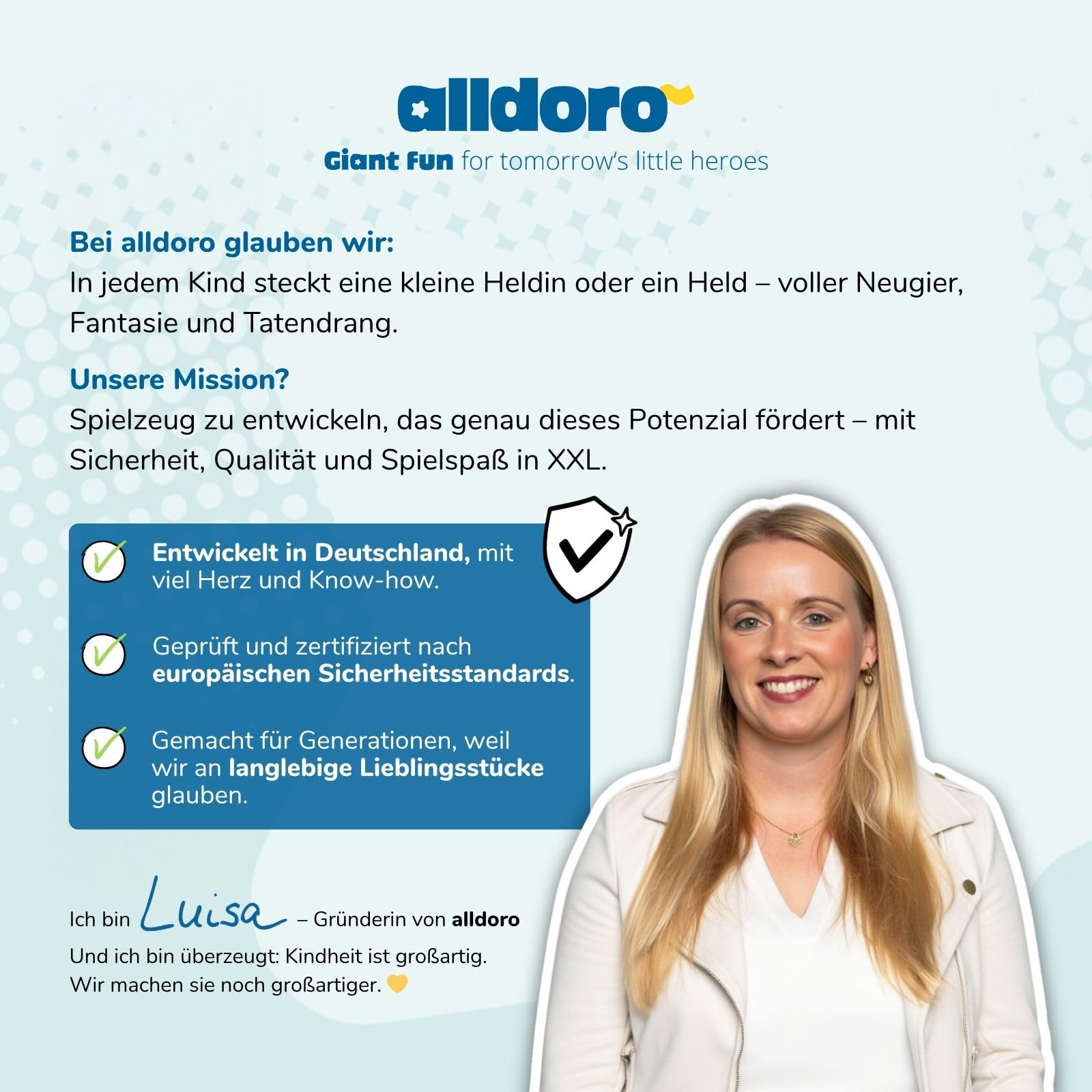 alldoro XXL Schaumstoff-Würfel 15 x 15 cm, große Soft-Spielwürfel | Spielen & Lernen, große Soft-Spielwürfel, ideal als Geschenk für Kinder, sorgt für Spielspaß, Für Indoor & Outdoor