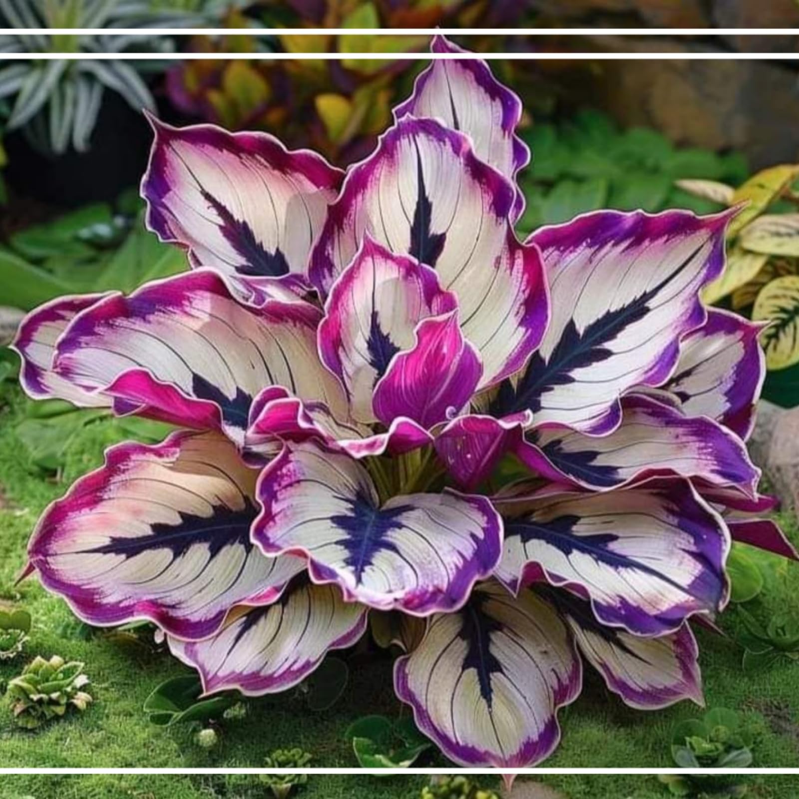 Striking Hosta Bulbs Mix for Planting Now UK/Stunning Ornamentals,Potted-Plants-Rhizome,Midnight Blue Butterfly Flowers,Cold-Tolerant/Perennial,Excellent Display,Garden.-6Bulbs-I