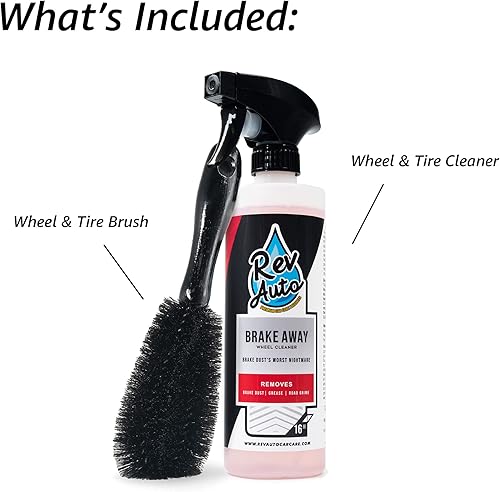 Miniatura 2 de Rev Auto Kit de limpieza de ruedas  2 artículos de limpieza de ruedas y neumáticos, incluye limpiador de ruedas de coche y cepillo limpiador de