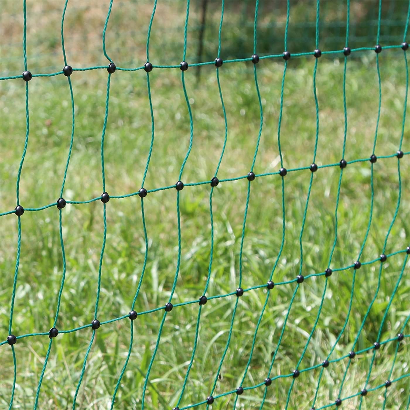 Red para gallinas “farmNET”, Rollo de 50m de Longitud y 112cm de Altura, 16 Postes con Punta Doble y Kit de reparación, Verde, no electrificable