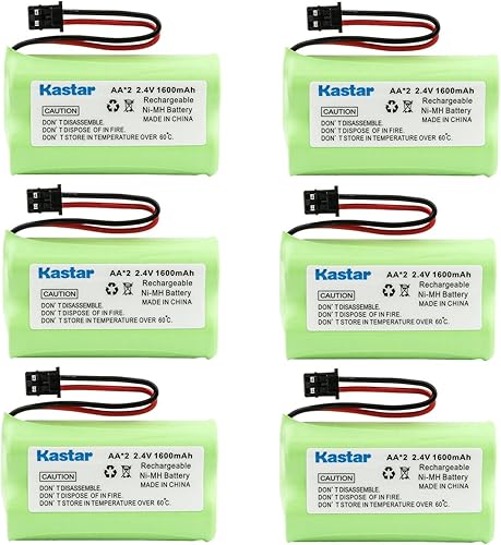 Miniatura 5 de Kastar Paquete de 1 batería recargable AAX2 2.4V 1600mAh MSM Plug Ni-MH para Uniden BT1007 BT-904 BBTY0700001 CEZAi2998 DCX150 DECT1500 D1484