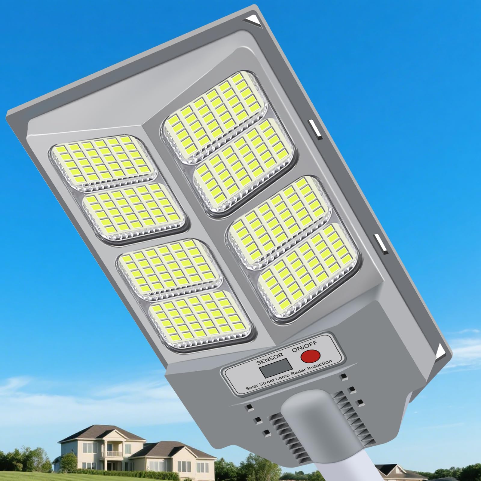 Willmind Solar Street Light Outdoor: Solar Security Lights, 1200W