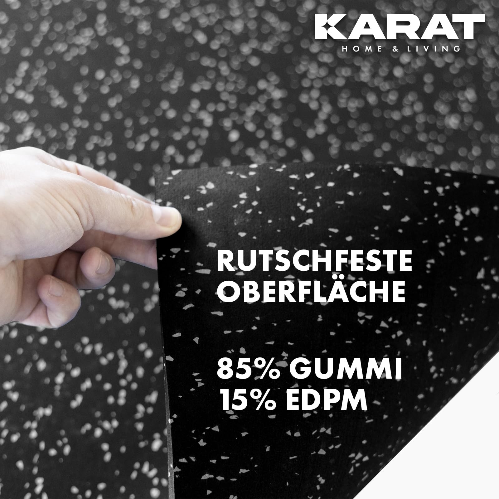 KARAT Tapis de protection de sol pour appareil de fitness - Tapis de course - Tapis de course - Tapis multifonction - Tapis d'entraînement - Tapis anti-vibrations insonorisant et amortissant les chocs