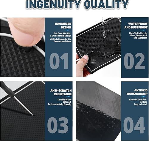 Miniatura 6 de Alfombrillas de ranura de puerta para Corolla Cross Accesorios 11 PIEZASJuego Antideslizantes Alfombrillas interiores Corolla Cross Alfombrillas