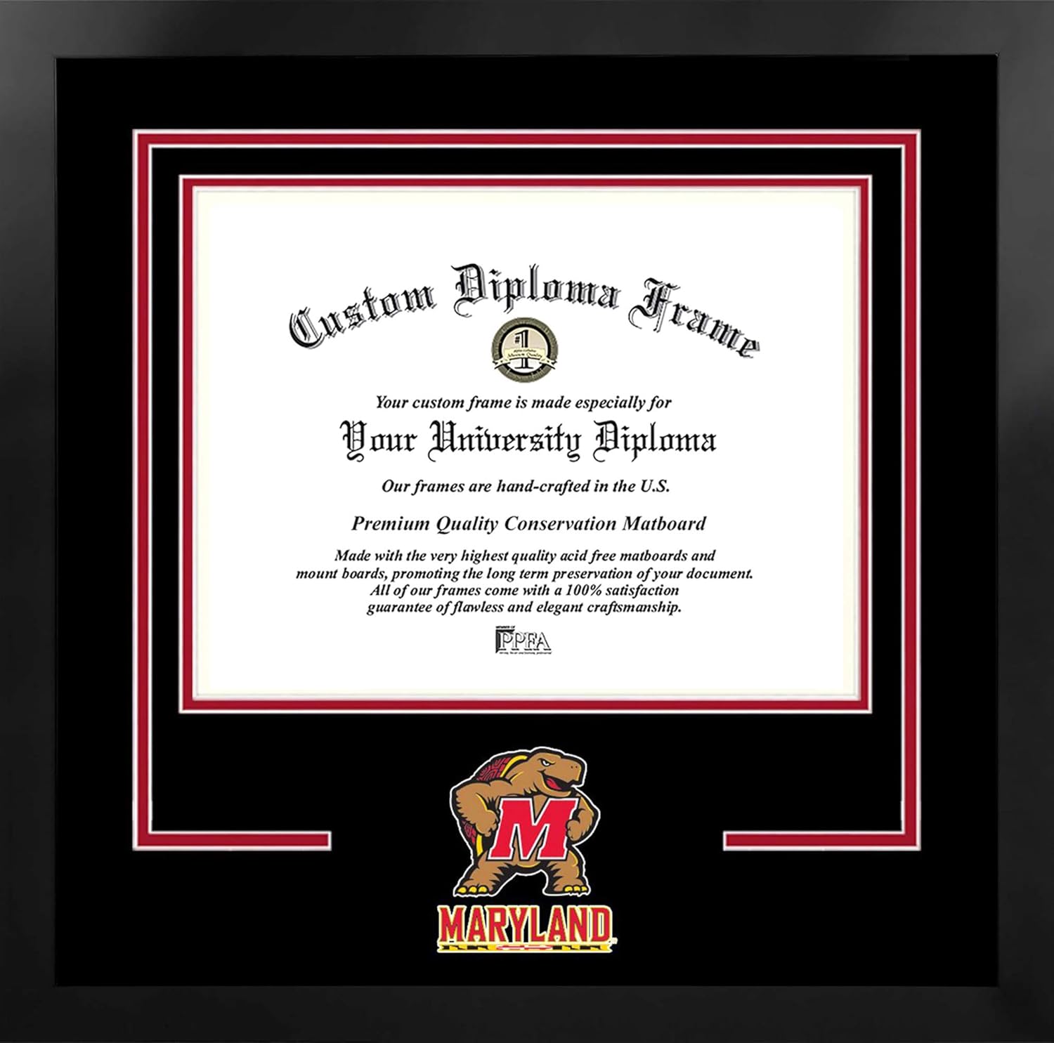Campus Images NCAA unisex Spirit Diploma Manhattan Black Frame with Bonus Lithograph (value savings $59)