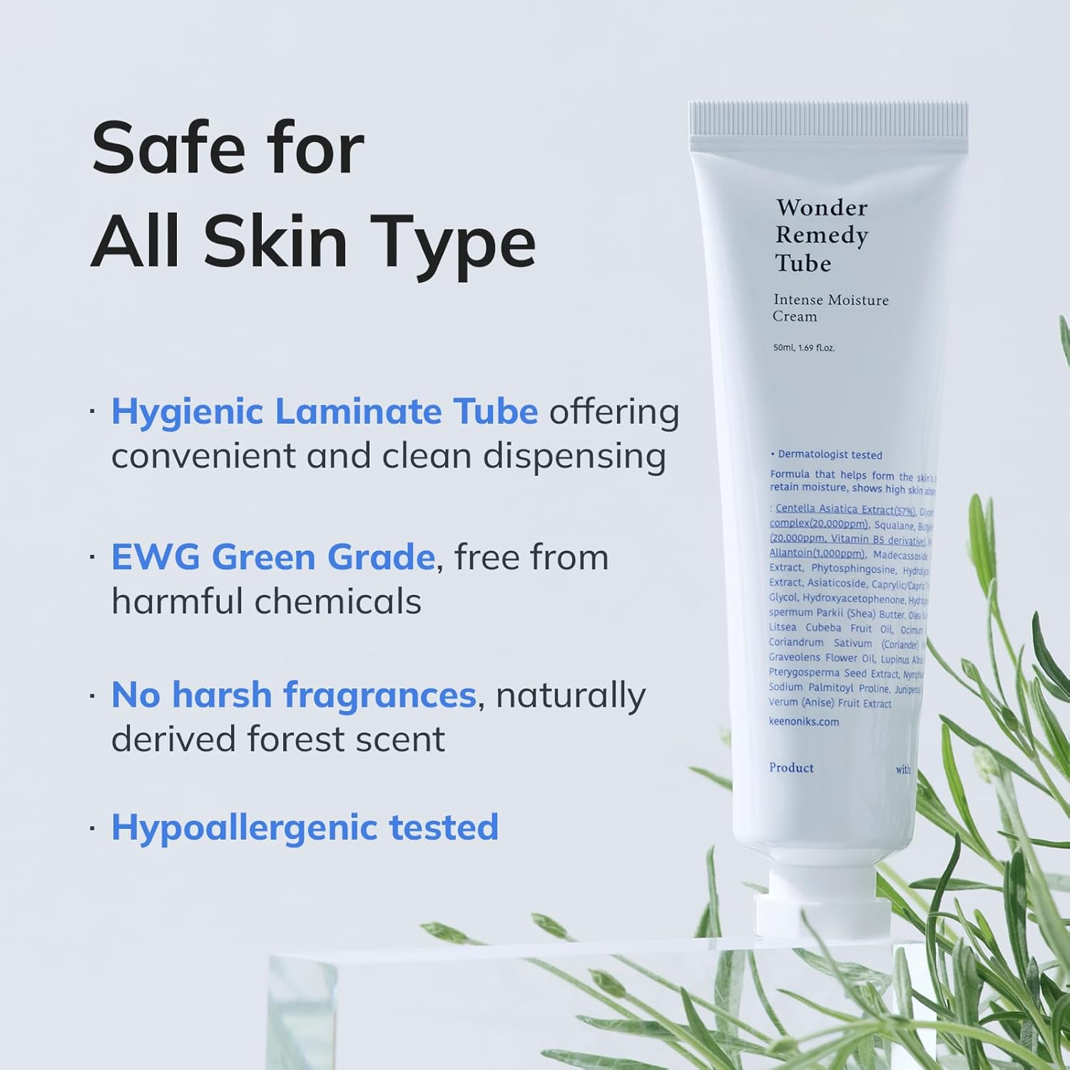 keenoniks Hydrating & Barrier-Repair Cream for Dry & Sensitive Skin – Korean Moisturizer with CICA & Ceramide – 50ml (1.69 fl oz) - Image 6