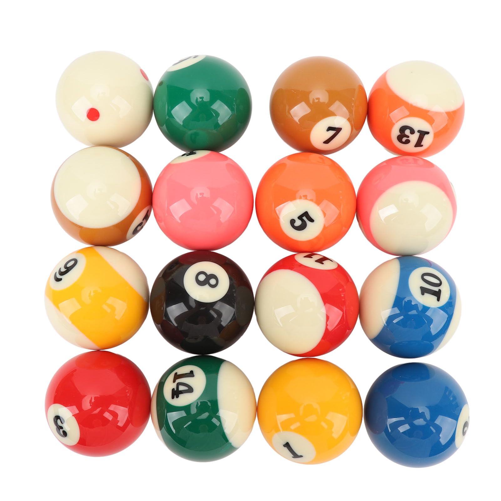 Set di Palline da Biliardo, 16 Pezzi Palla da Biliardo in Resina 5,72 cm Palle da Biliardo per Giochi L'intrattenimento