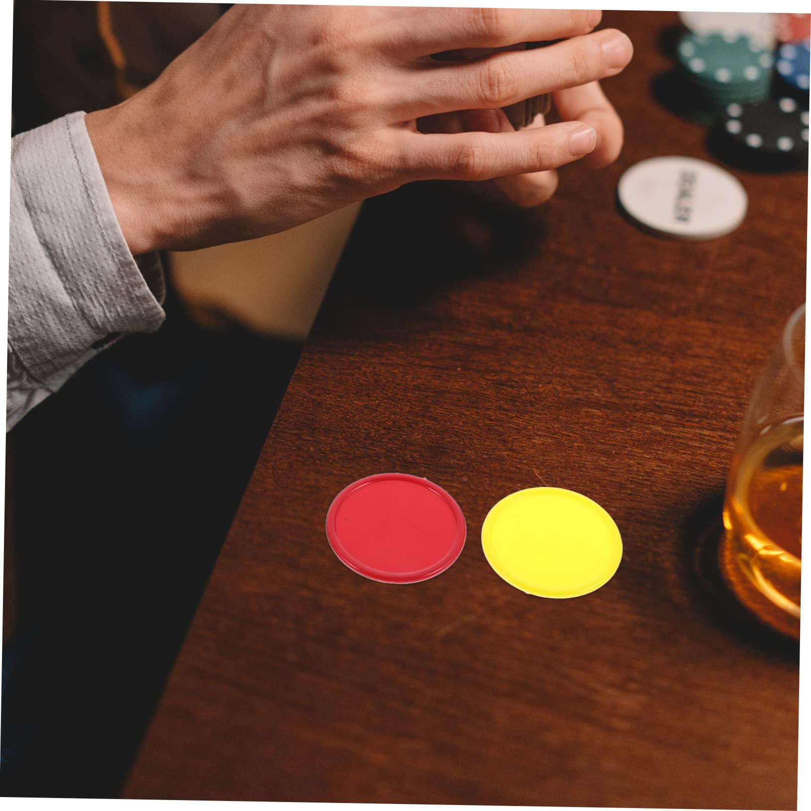 320stücke Kunststoff Poker Chips Blank Chips Zählen Discs Spiel Spielen Tokens