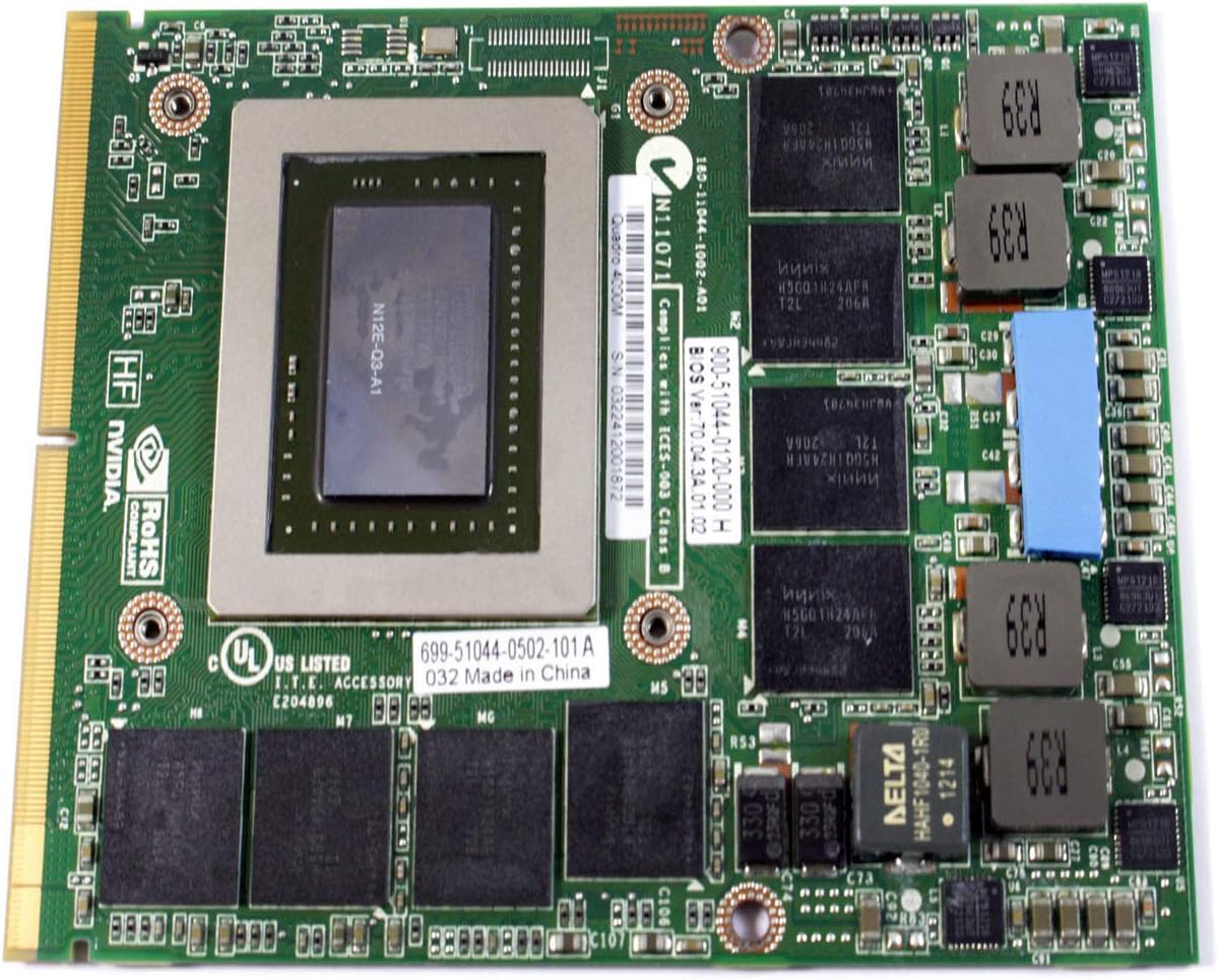 NVIDIA Quadro 4000M N12E-Q3-A1 2GB GDDR5 MXM 3.0B Video Card