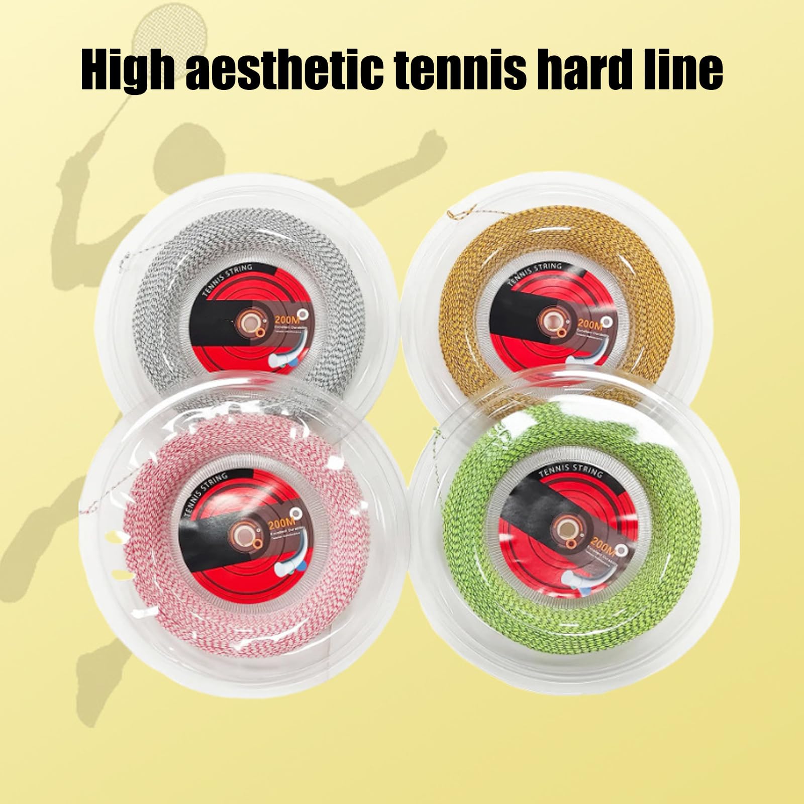 Corda da Tennis Intrecciata per Gioco | Ricarica in nylon multifilamento con risposta elastica e supporto stabile del corde