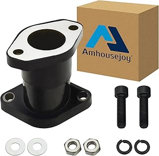 Carburetor Intake Manifold Boot Joint Fit for Yamaha Kodiak 400 1993-1998, Moto 4 YFM350ER 1987-1995, Big Bear 350 1987-1998 Joint Adapter with Screw Kit