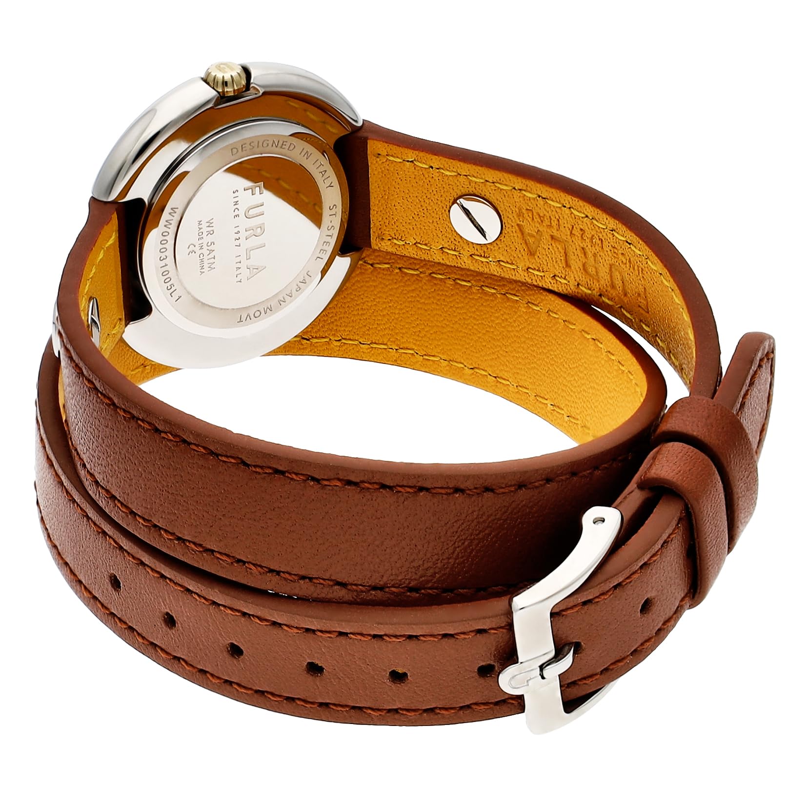 Furla Cosy Brown Genuine Leather Strap Watch Amazon.com: Furla Women main image 2