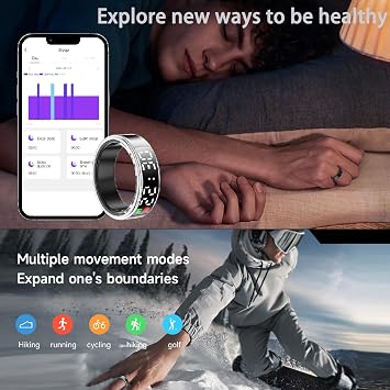 Sleep Fitness Tracker, Health Step Counter with Display Lightweight for Teens Adults in Sports Hang Outs Support IOS Android(Black,#8)