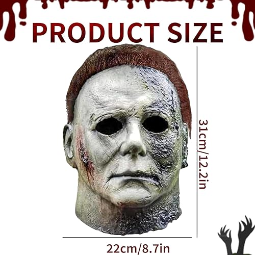 Miniatura 2 de Máscara de Michael Myers para adultos, máscara aterradora de Halloween, cara de terror para Halloween, mascarada, cosplay, fiesta, disfraz de miedo