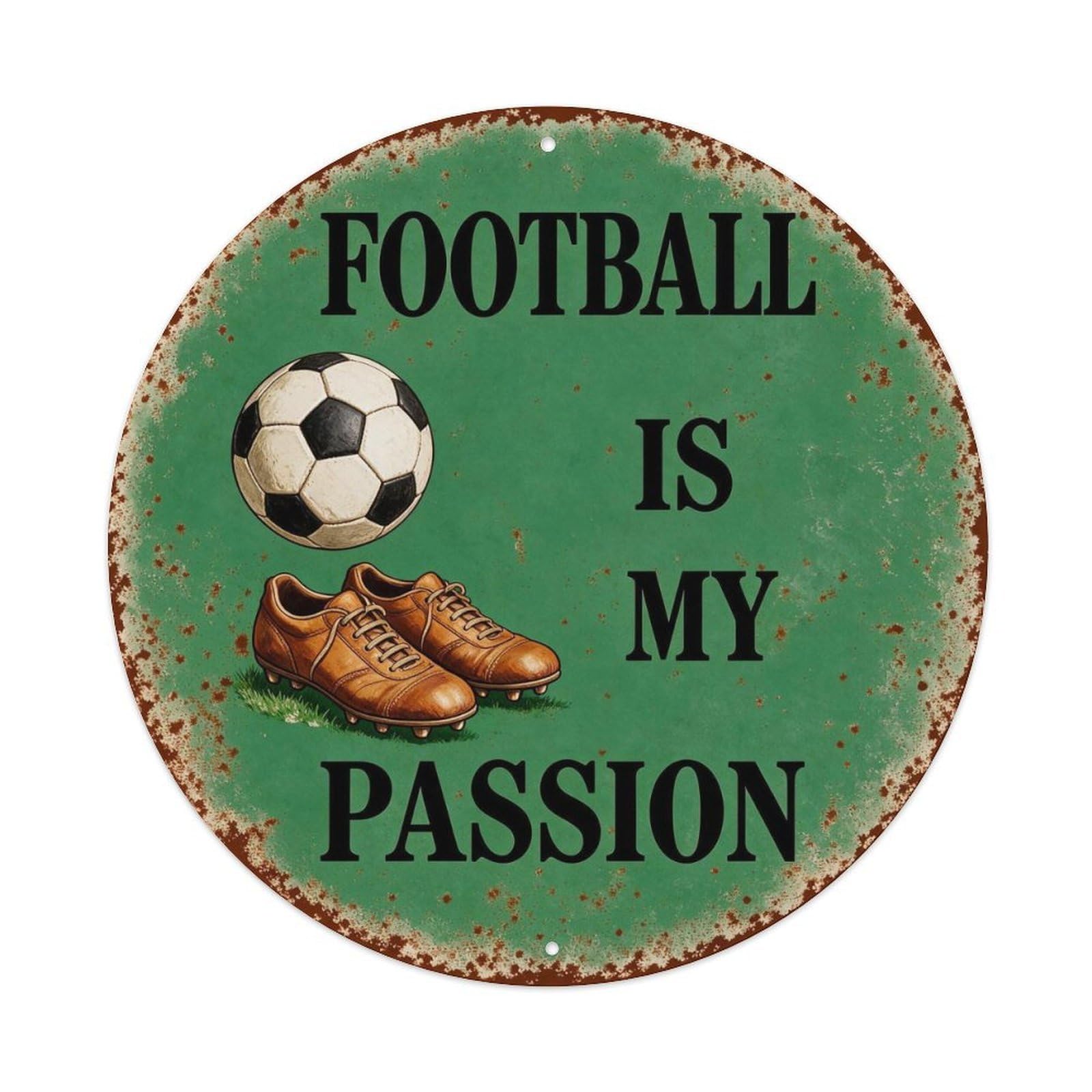 Football Is My Passion Metal Tin Sign Plaque