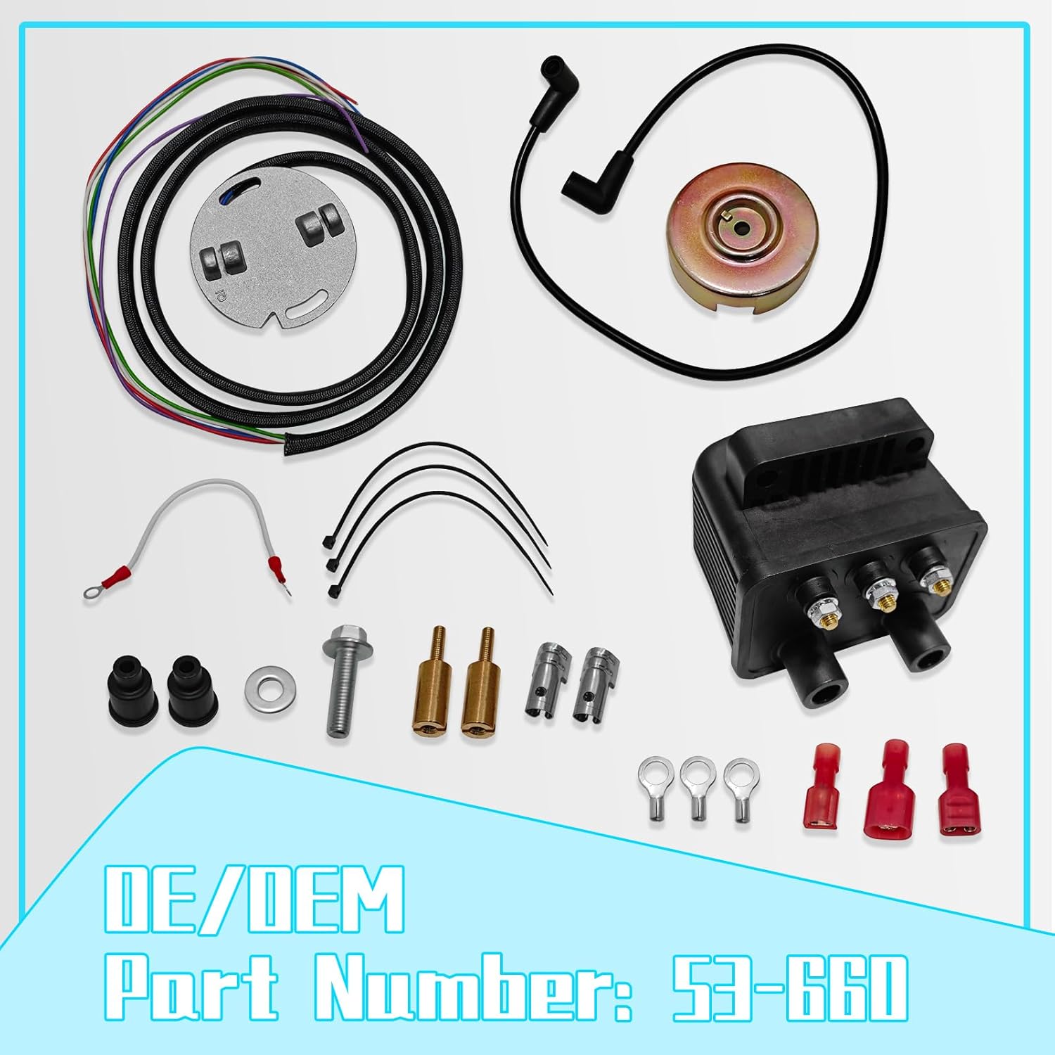 53-660 Single Fire Programmable Ignition Kit Compatible with Big Twin (Except Twin CAM) 1970-1999,Sportster (Except S Models) 1986-2003,Most Aftermarket Evolution/Shovelhead Style Engines