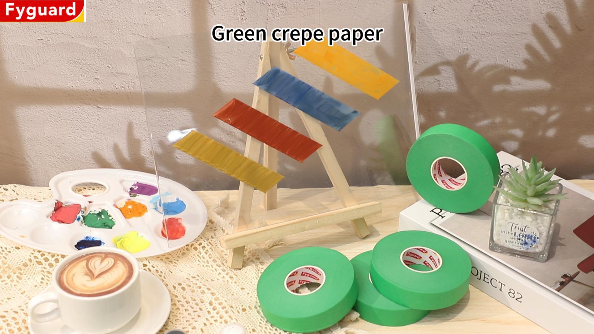 Image of 4 Pack Masking Tape 17mmx50m Automotive Refinish Masking Tape Heat Resistant Green Painters Tape for Car Edges Repair Packaging Masking