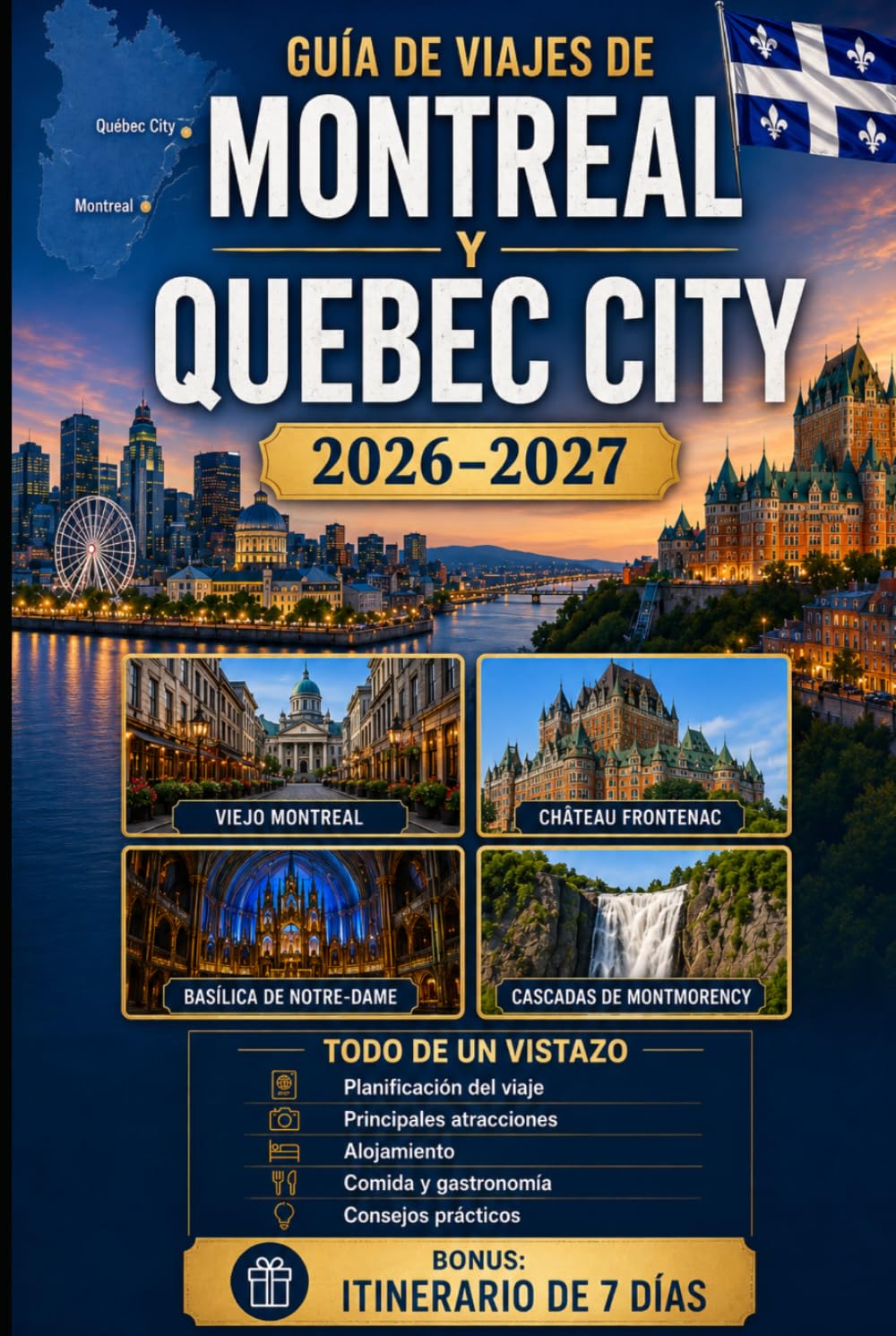 Guía de viajes de Montreal y Quebec City 2026–2027: Explora el Viejo Montreal, el Monte Royal, la Basílica de Notre-Dame, el Viejo Quebec, el Château ... para visitantes primerizos, parejas, familias