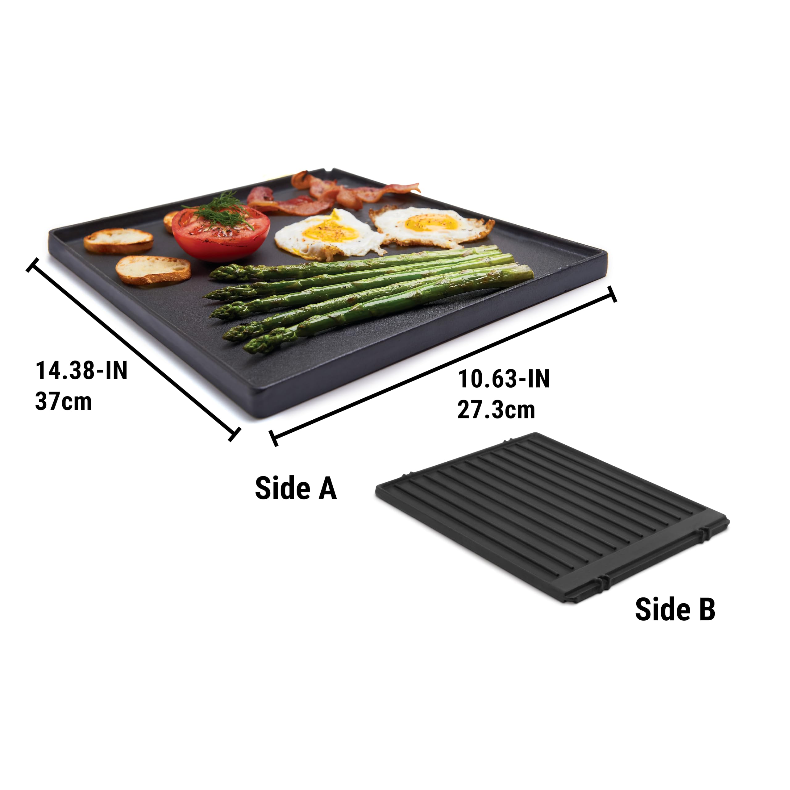 Broil King, Accessori per Barbecue, Piastra in ghisa, in Acciaio Inox, 5 x 5 x 5 cm, 11223