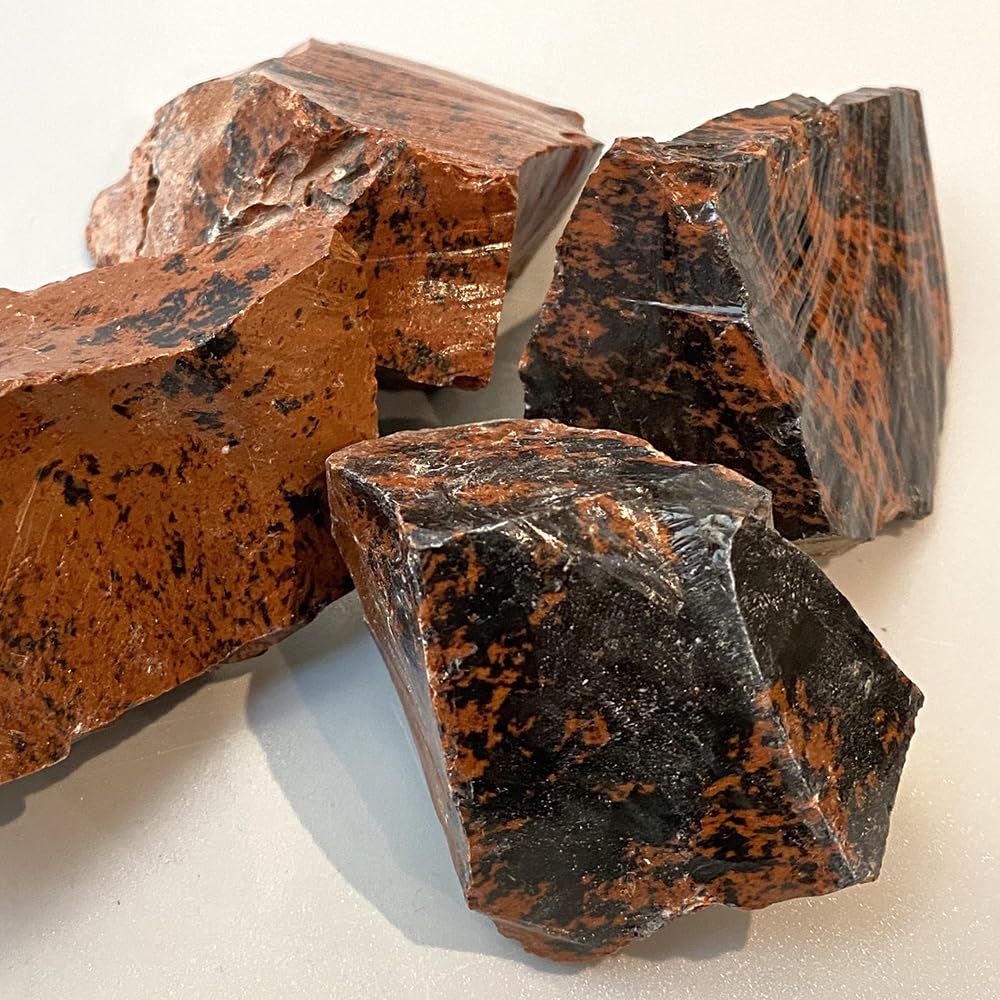 VIE Raw Rough Cut Crystals, 80-100g, Pack of 12, Mahogany Obsidian, Natural - Image 2
